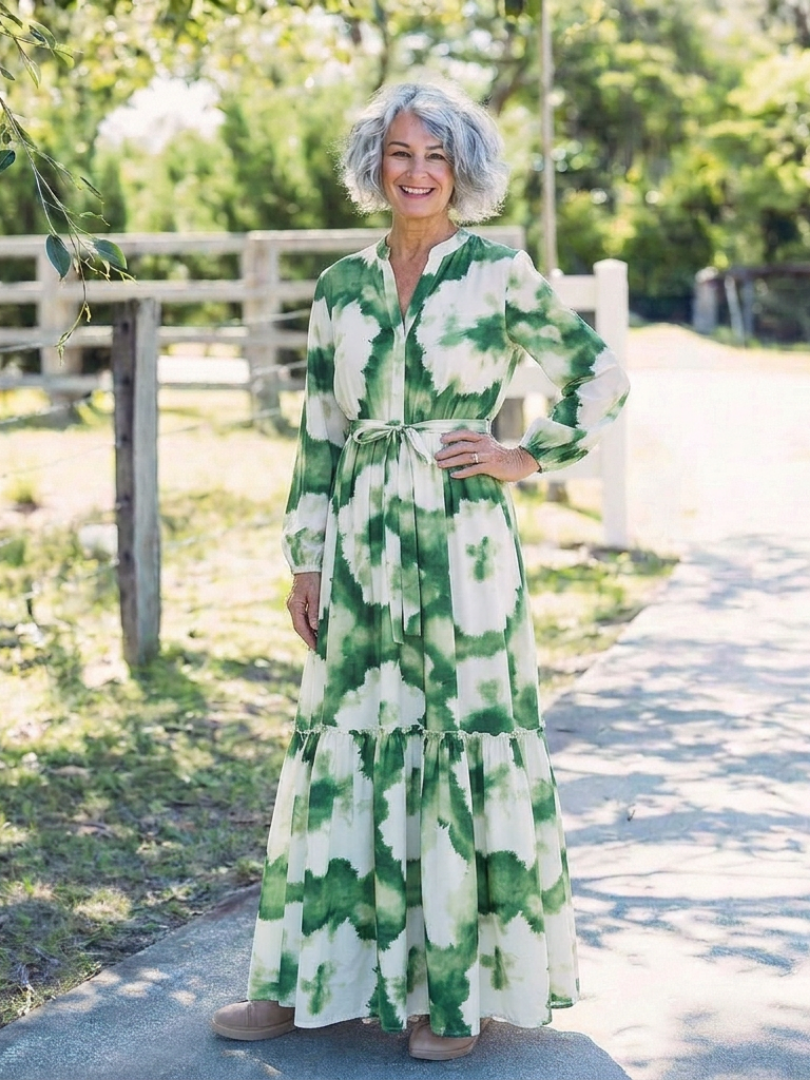 Agnes Floral Tie-Waist Tiered Maxi Dress