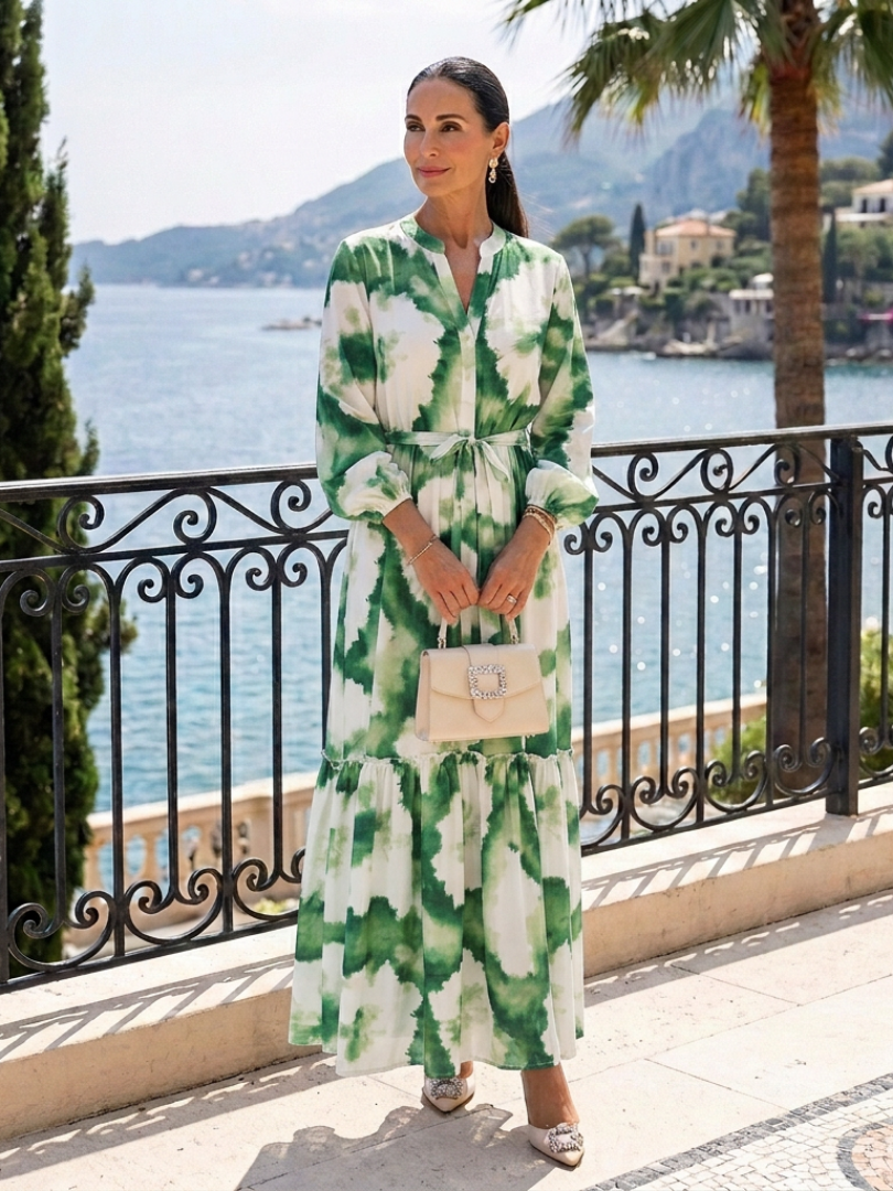 Agnes Floral Tie-Waist Tiered Maxi Dress