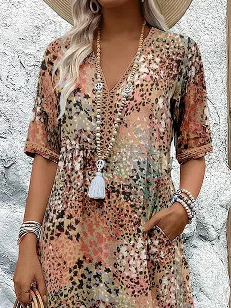 Sienna - Light V-Neck Midi Dress