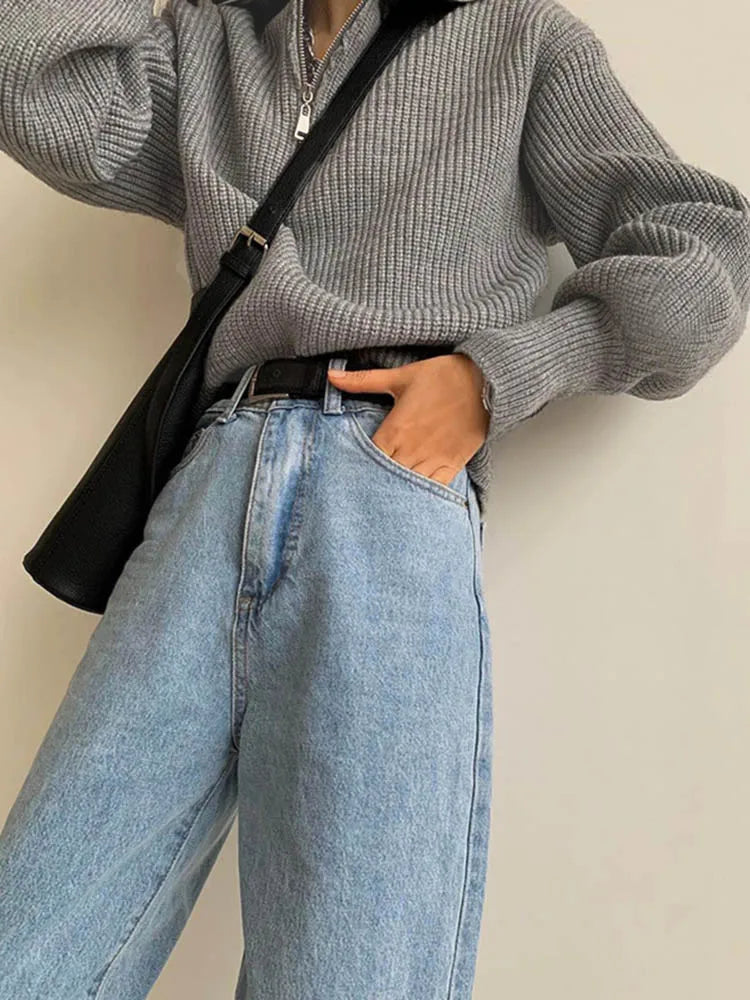 Hannah | Comfy Half-Zip Sweater