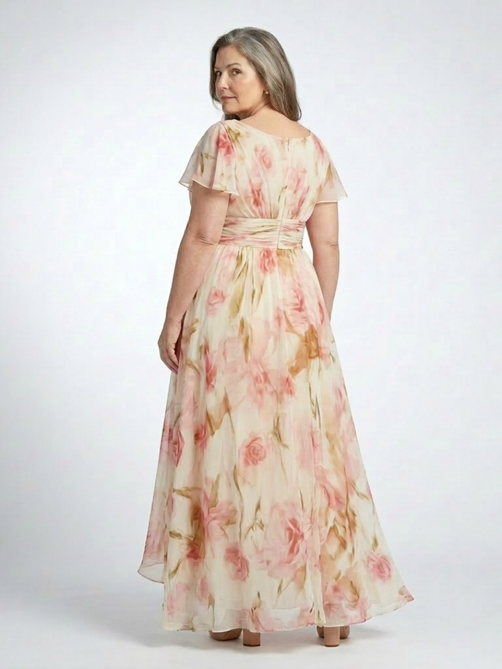Cordelia Pink Floral Maxi Dress