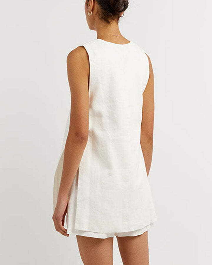Matilda | Sleeveless set with buttons