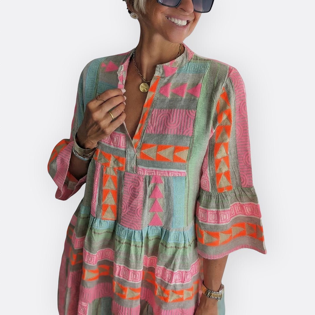 Ava - Layered Boho Dress with a Flowing Cut