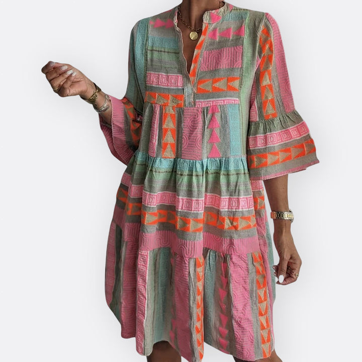 Ava - Layered Boho Dress with a Flowing Cut