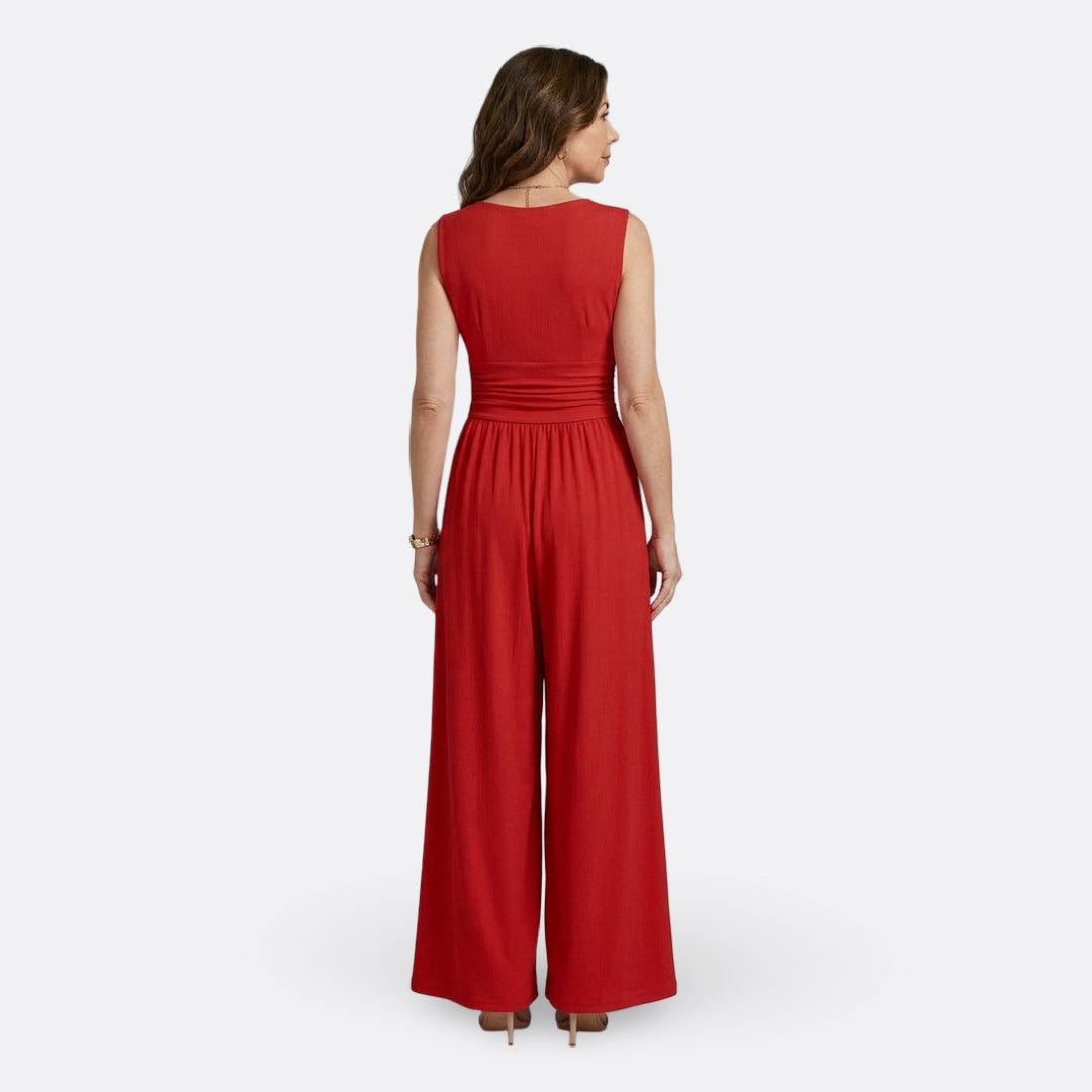Hannah - Sleeveless Wide-Leg Jumpsuit