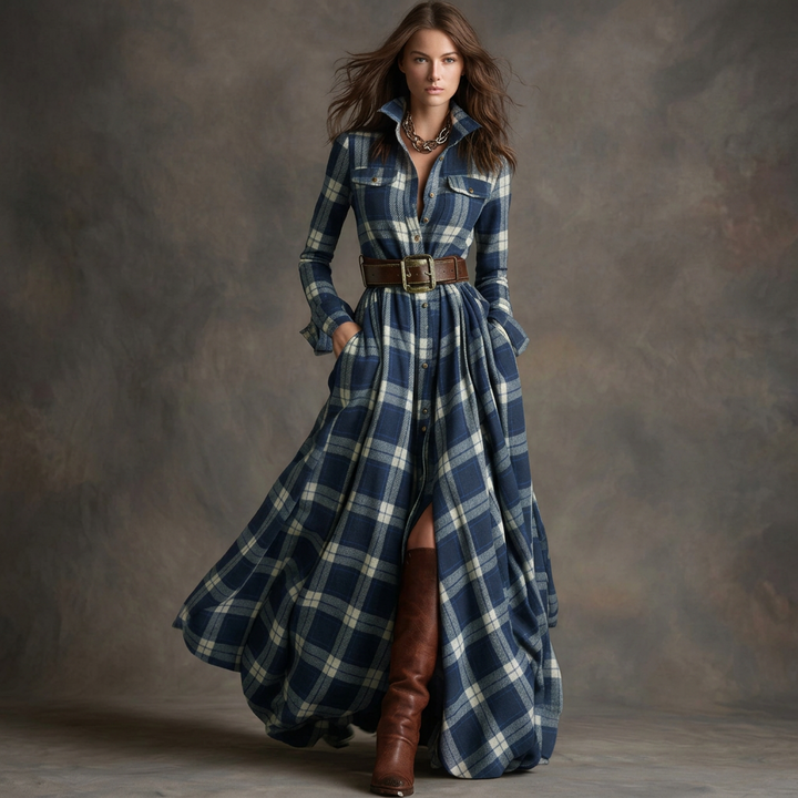 Grace - Belted Shirt Dress
