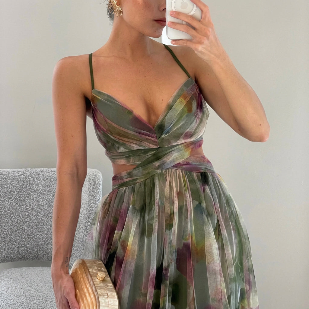 Chloe - Floral Print Maxi Dress