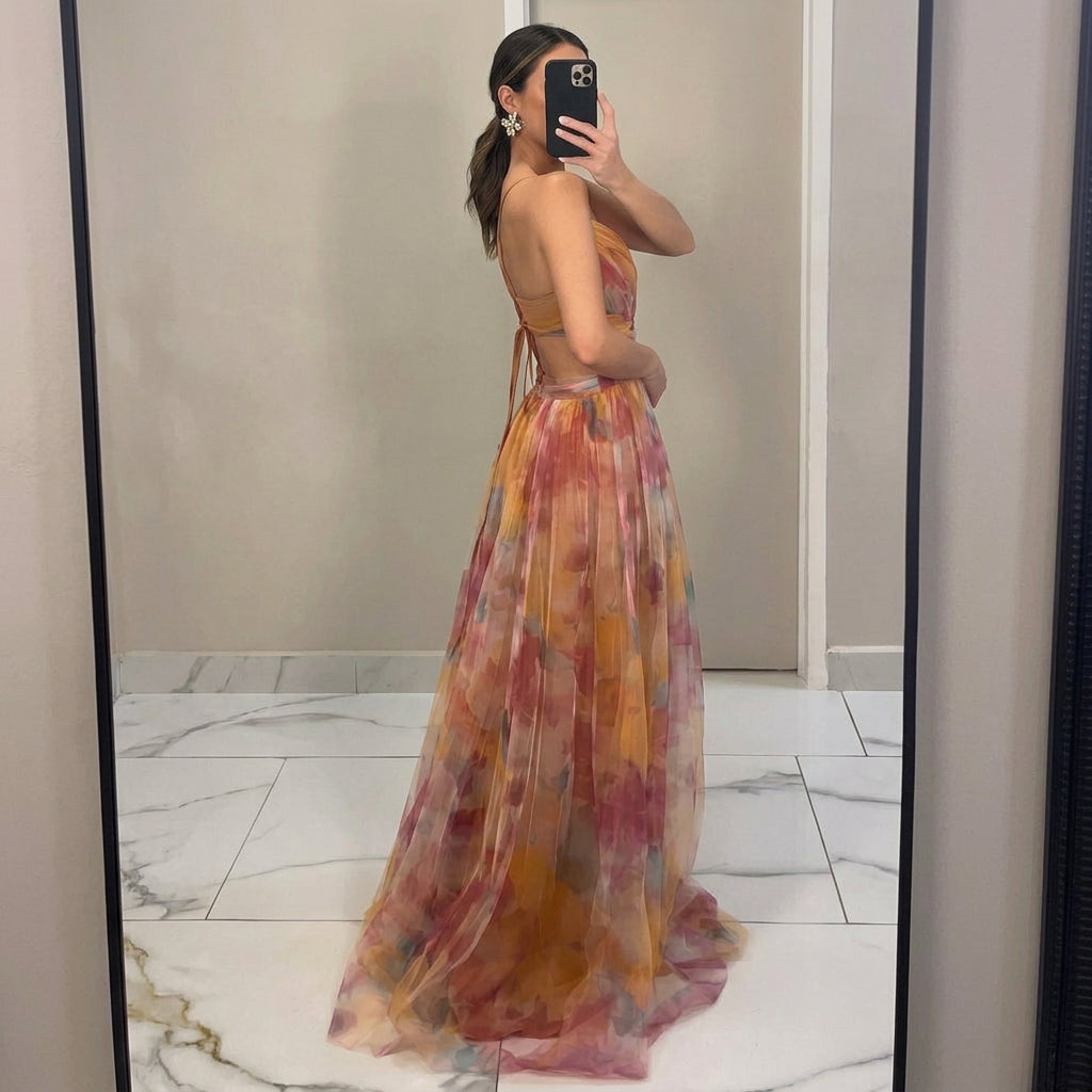 Chloe - Floral Print Maxi Dress