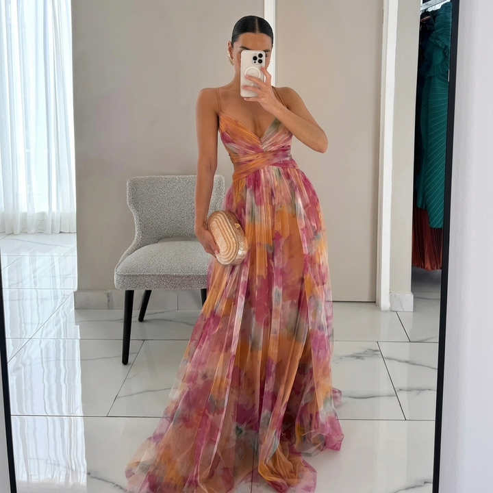 Chloe - Floral Print Maxi Dress