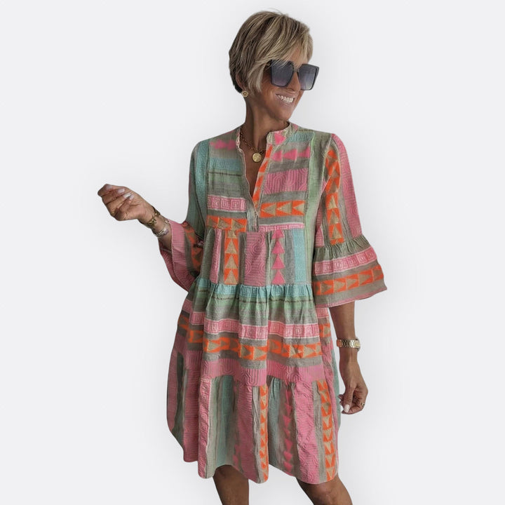 Ava - Layered Boho Dress with a Flowing Cut