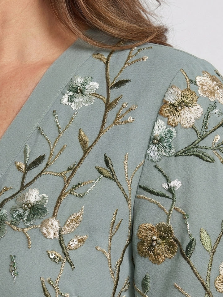 Adelaide Green Floral Maxi Dress