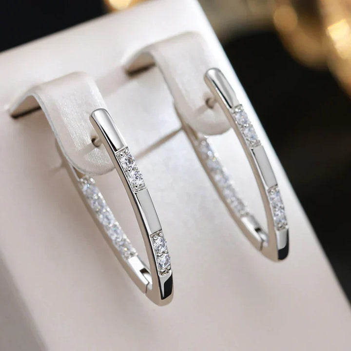 Tamara | Elegant Zirconia Earrings in Gold
