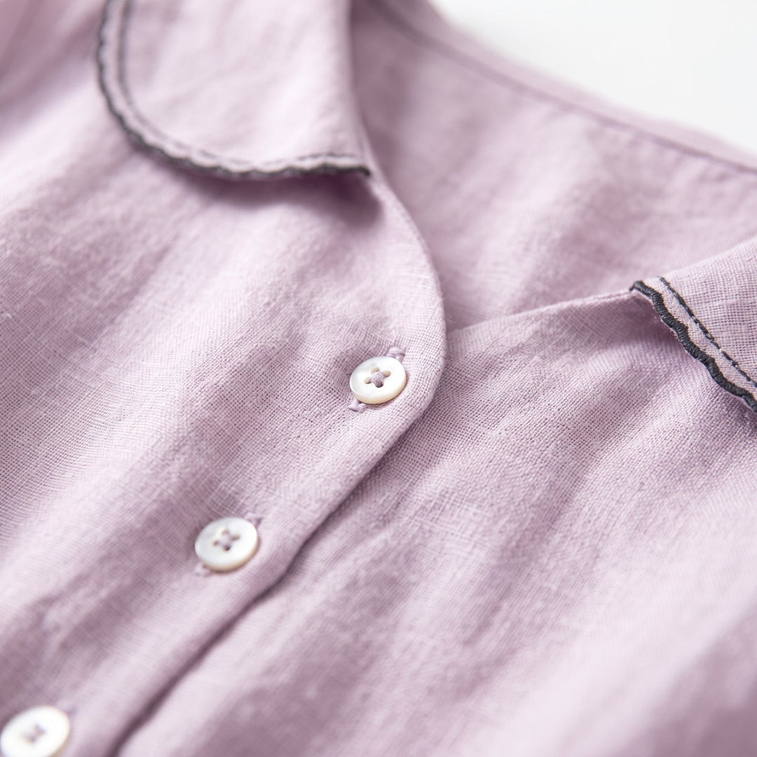 Ava | Elegant cotton-linen dress with half sleeves