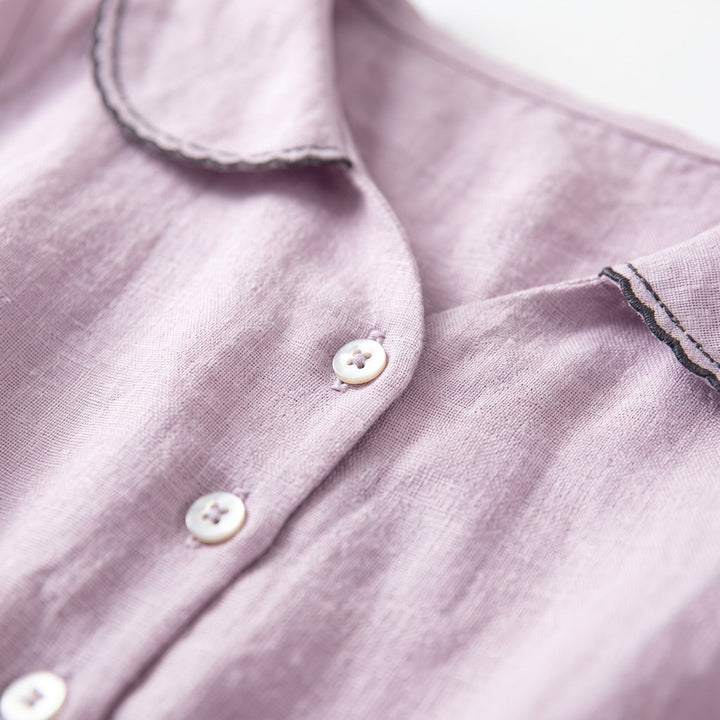 Ava | Elegant cotton-linen dress with half sleeves