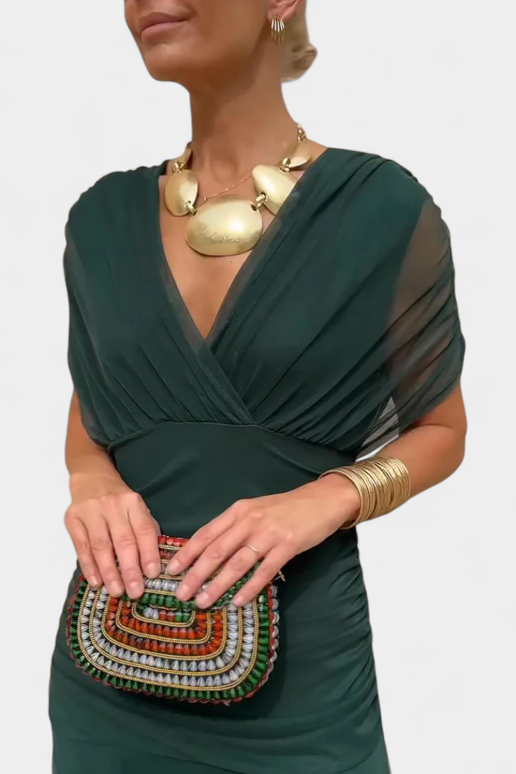 Brooke - Elegant V-Neck Dress