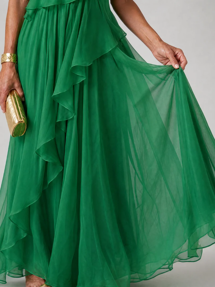 Eleanor Asymmetric One-Shoulder Maxi Dress