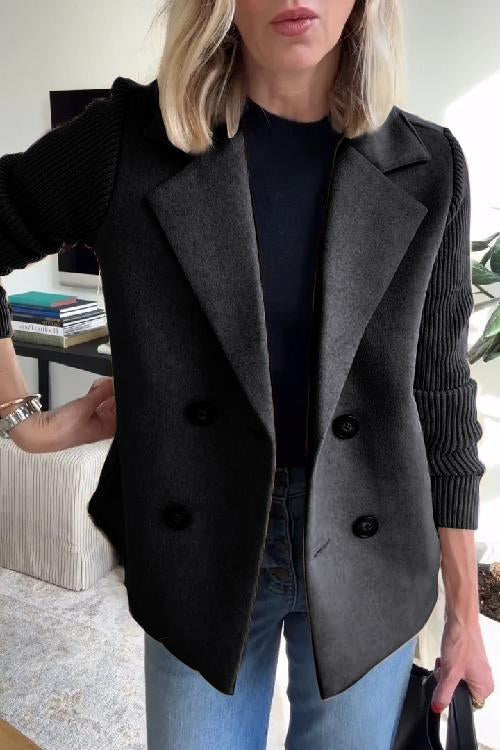 Vanessa | Elegant Knit-Sleeve Blazer