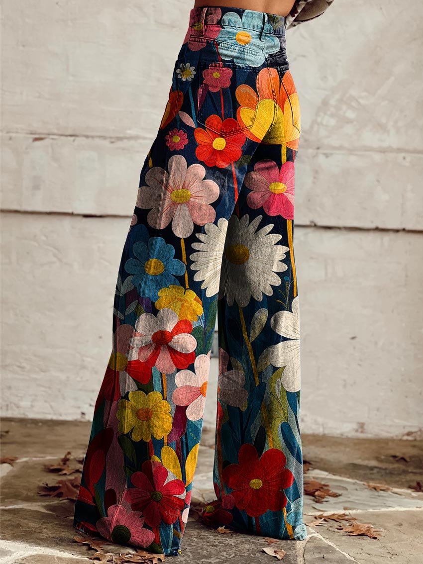 Riley | Chic Floral Wide-Leg Pants