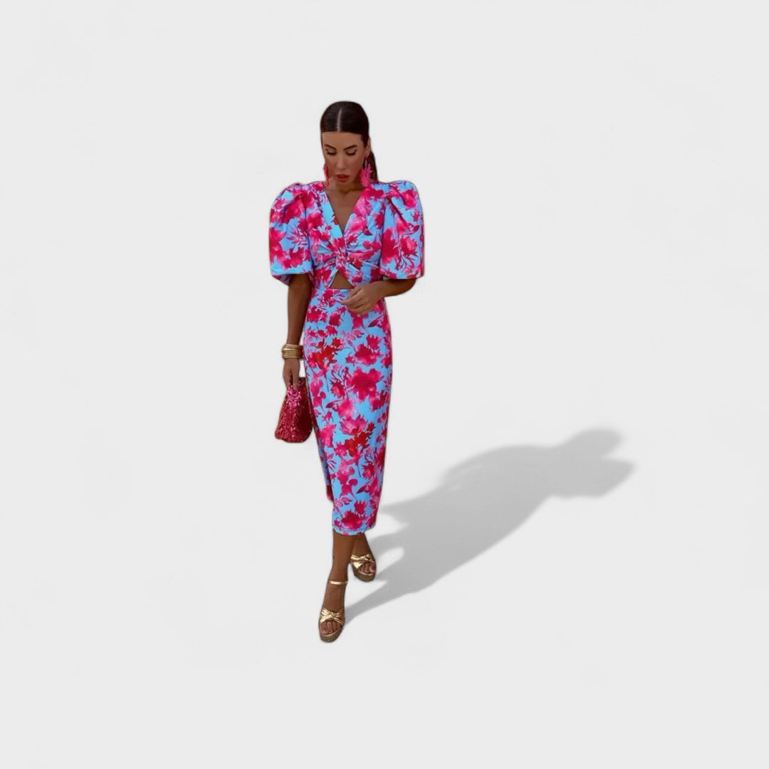 Sasha - Tropical Fire Dress