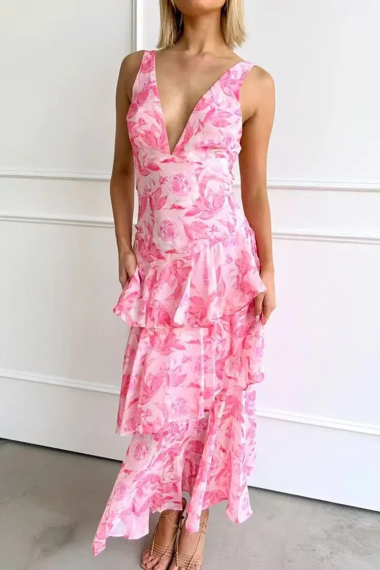 Scarlett - Elegant Turquoise Maxi Dress