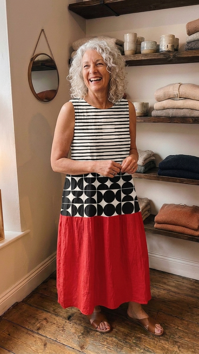 NELE | COLOURBLOCK MIDI DRESS