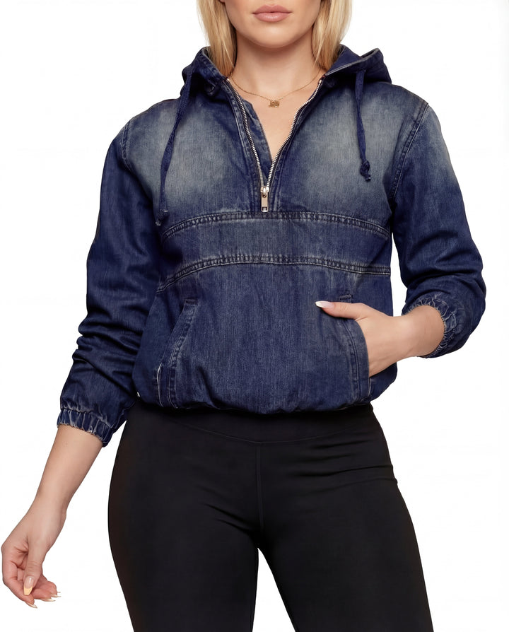 Ella | Casual Half Zip Hoodie Pullover