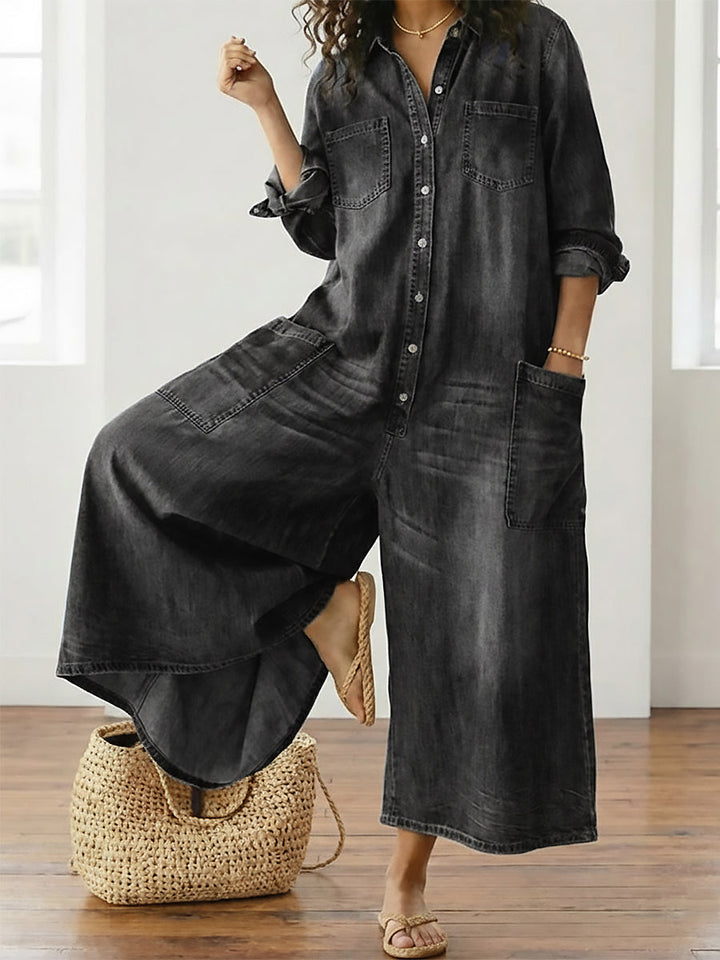 Eden - Denim Cotton Jumpsuit