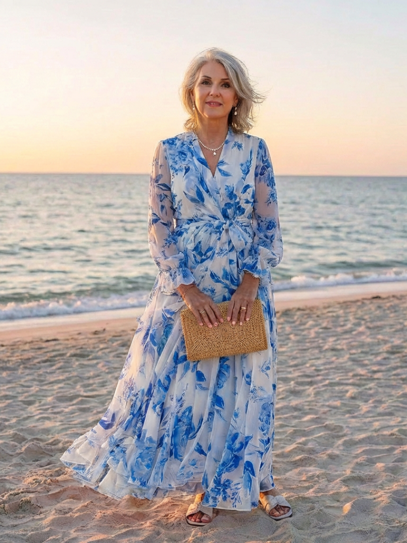 Clara Floral Wrap Maxi Dress