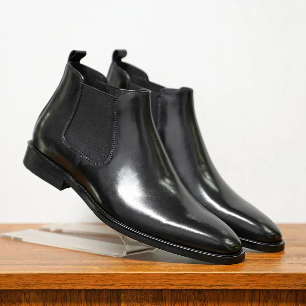 Finn - Leather Chelsea Ankle Boots