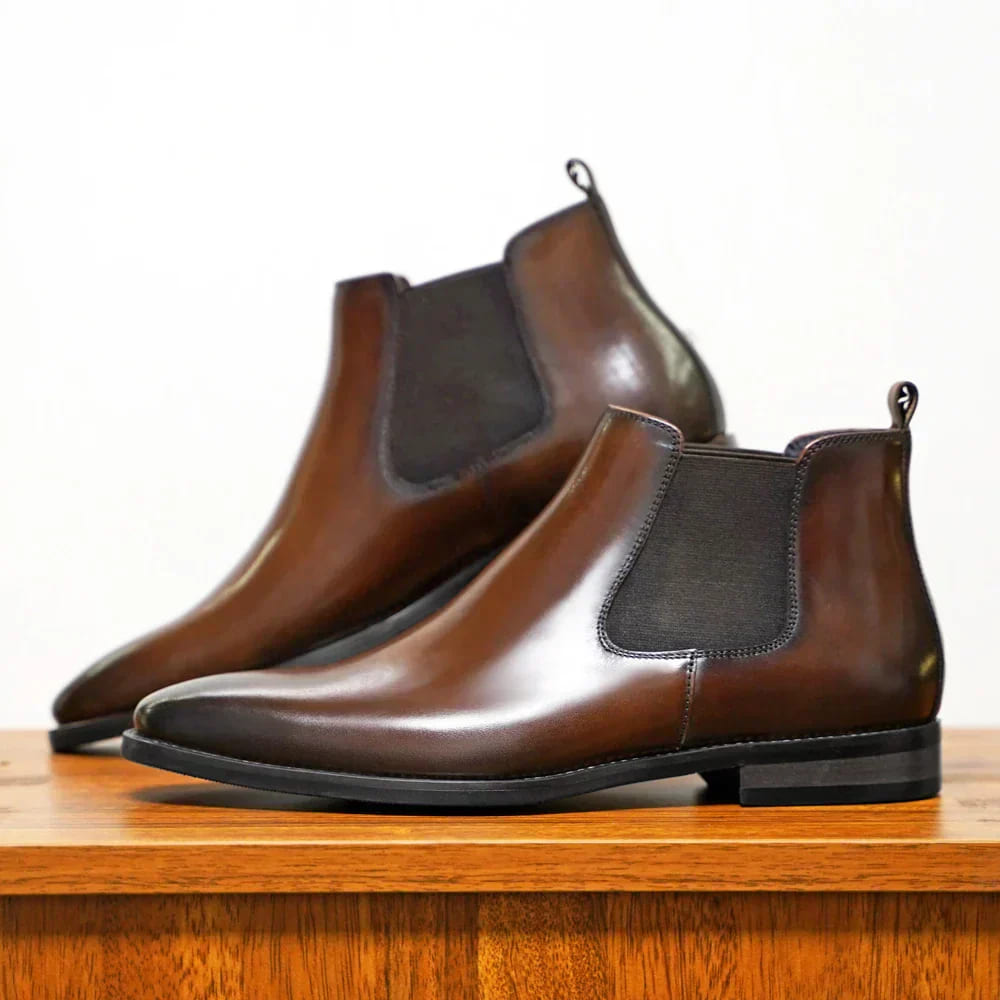 Finn - Leather Chelsea Ankle Boots