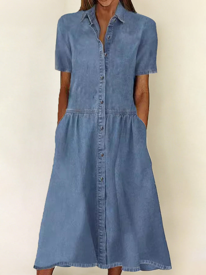 Phoebe - Short Sleeve Denim Dress