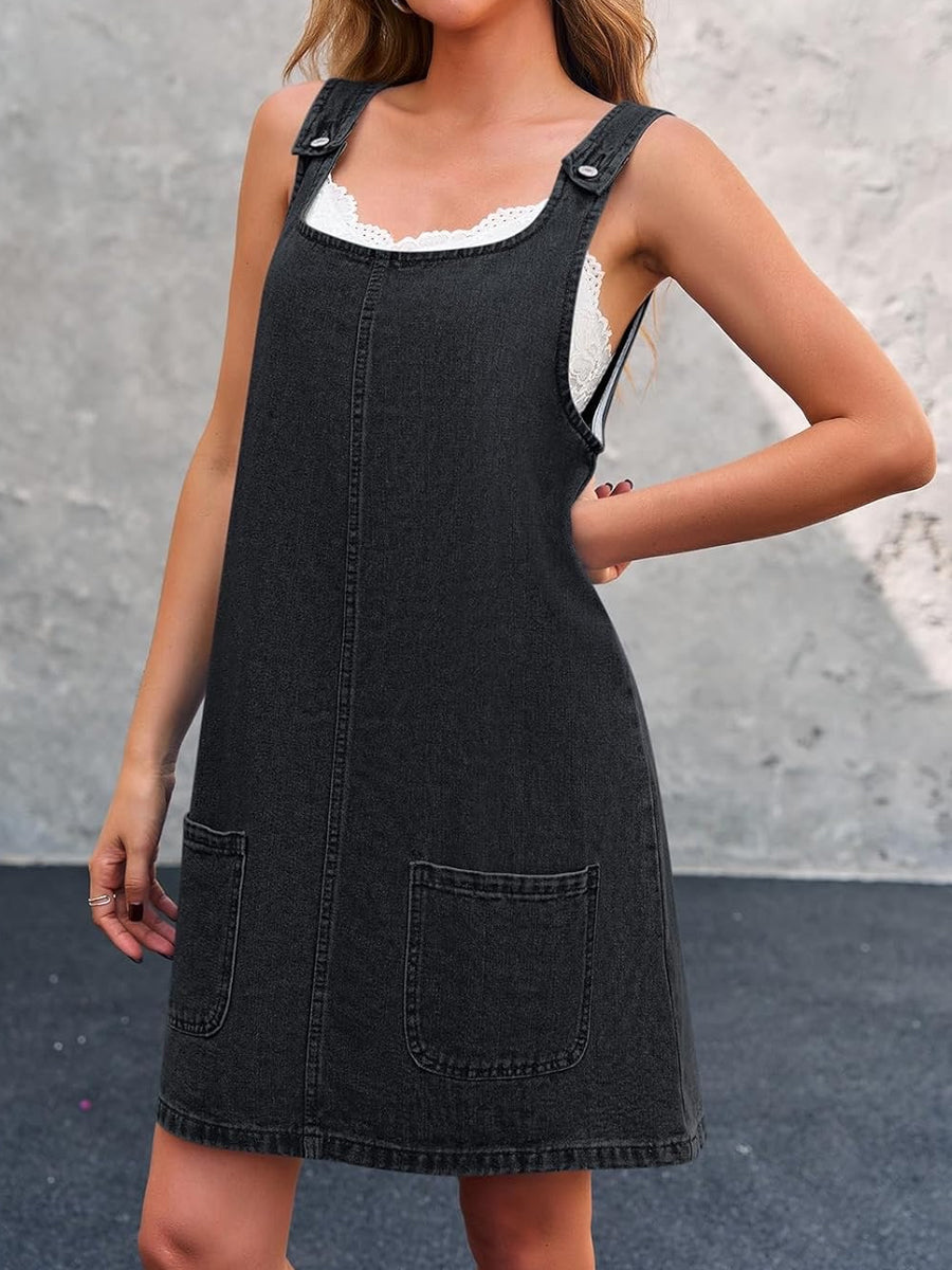 Molly - Casual Denim Overall Dress