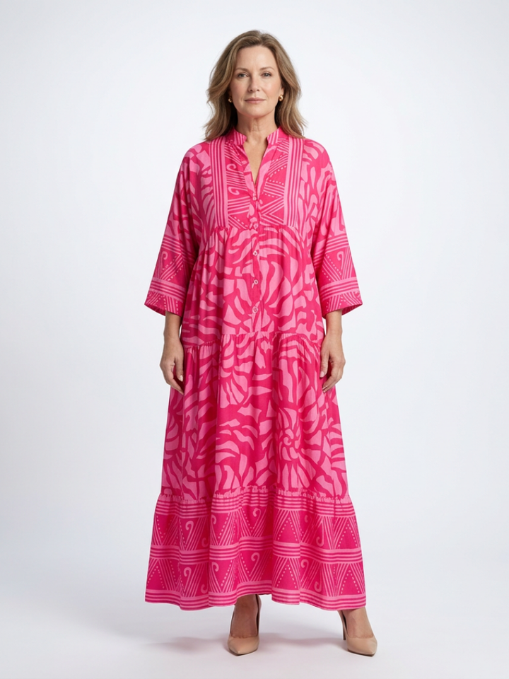 Gwendolyn Button-Front Midi Dress