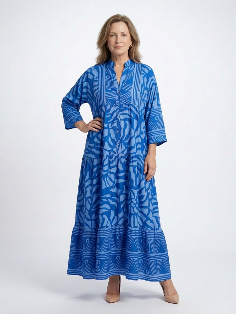Gwendolyn Button-Front Midi Dress
