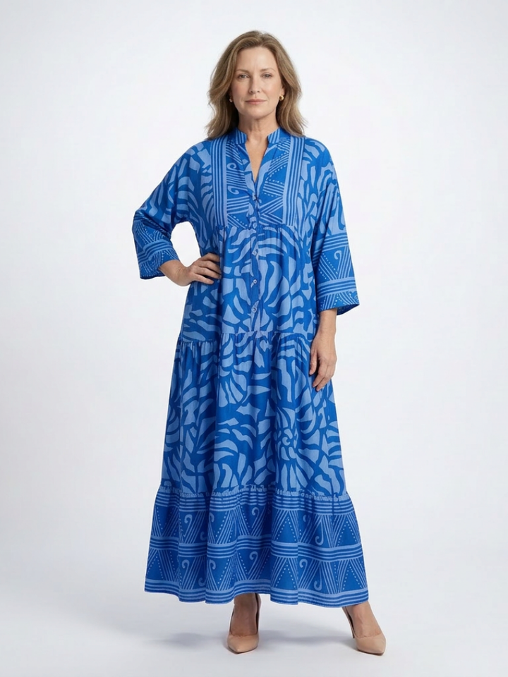 Gwendolyn Button-Front Midi Dress