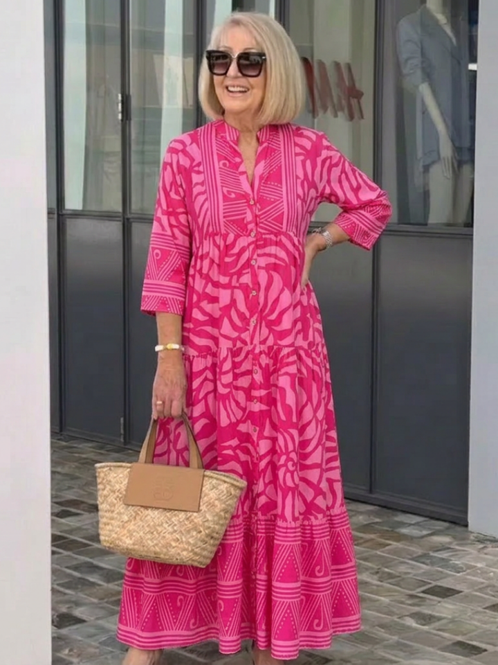 Gwendolyn Button-Front Midi Dress