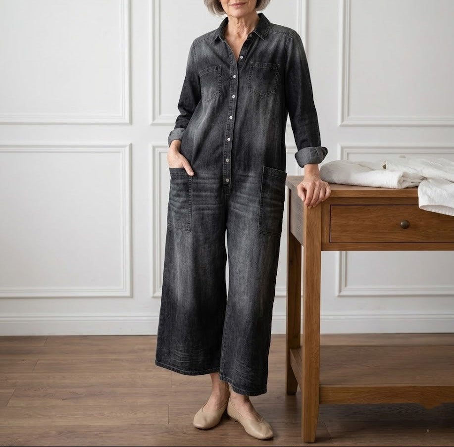 Eden - Denim Cotton Jumpsuit