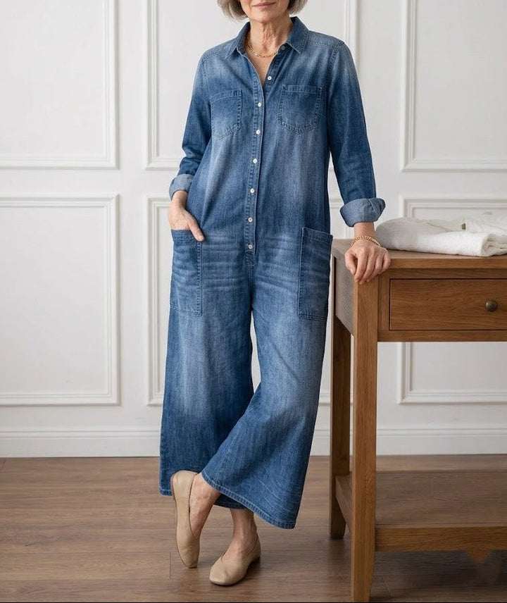 Eden - Denim Cotton Jumpsuit