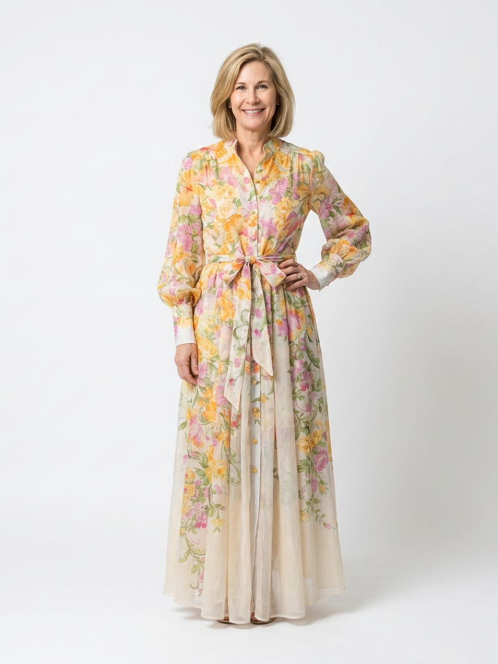 Rosamund Floral Sheer Maxi Dress