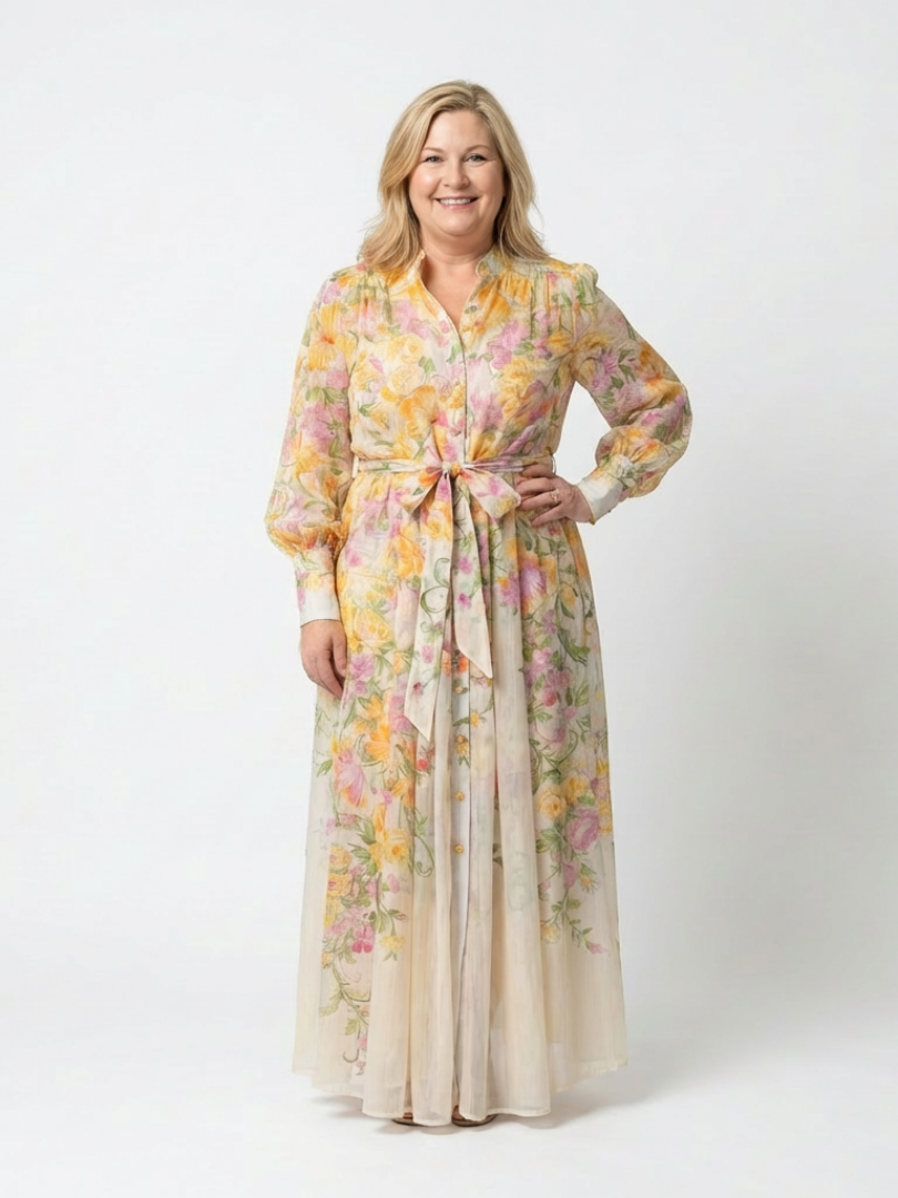Rosamund Floral Sheer Maxi Dress