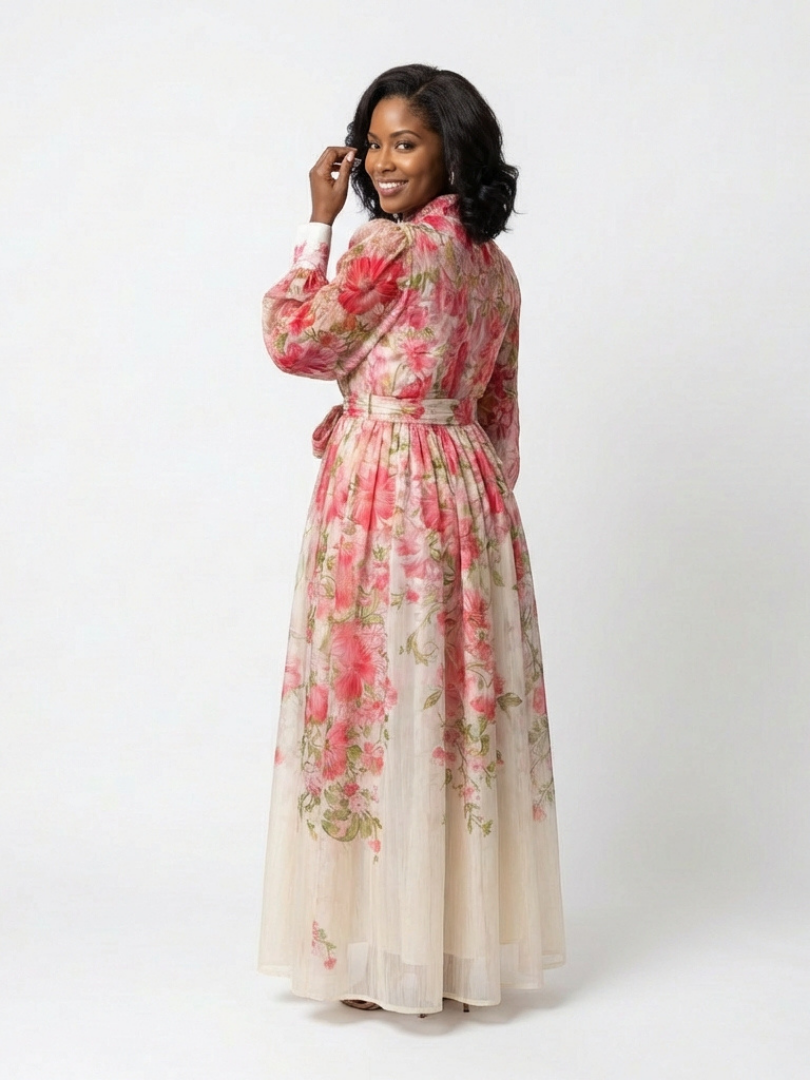 Rosamund Floral Sheer Maxi Dress