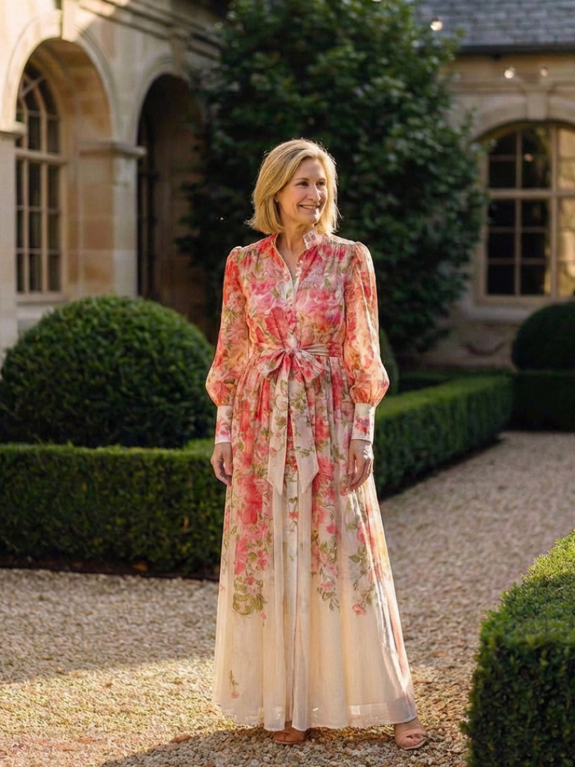 Rosamund Floral Sheer Maxi Dress